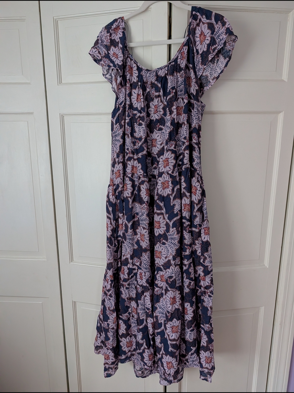 Knox Rose Navy Maxi w Pink Floral Accents NWOT - Picture 6 of 7